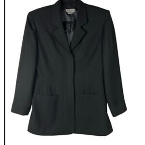 Talbots 20WP Navy Blazer Jacket Wool Blend Career Suit Coat